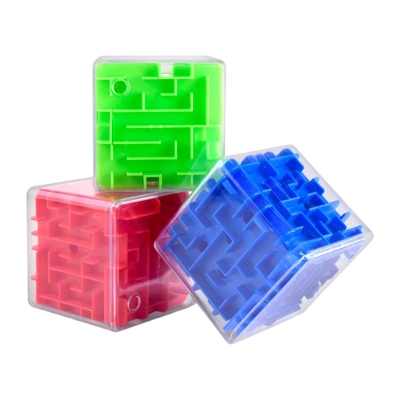 Picture of 3d Cube Maze Puzzle children Maze Puzzle Box nd Puzzles For Kids 3-14 Years Old (blue Yellow Orange) Multicolor