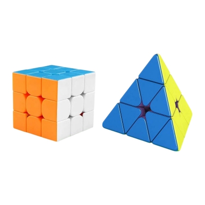 Picture of Premium pyramid and regular 3/3 Rubics cube Multicolor