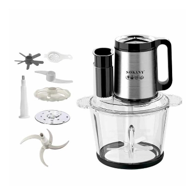 Picture of Sokany 6-in-1 Wonder Chopper – 800W Powerful Food Processor with Stainless Steel Blades & Copper Motor for Chopping, Grinding, Slicing, Shredding – Compact & Easy to Clean