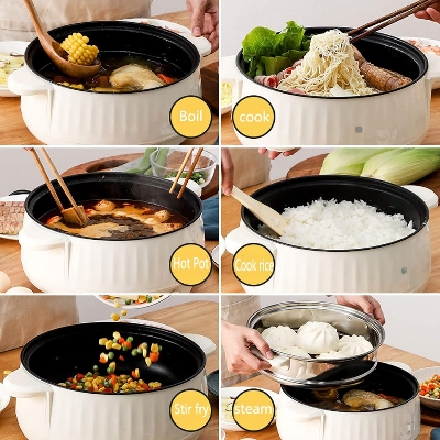 Picture of Prestige Electric Multicooker Multifunctional Rice Cooker Frying Pan Non-stick Cookware Multi Soup Hotpot for Kitchen Large Size 5.2 Litter