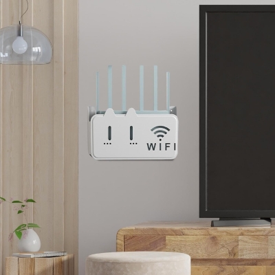 Picture of 1PC Wall Hanging Wireless Wifi Router Shelf Storage Box ABS Plastic Wifi Router Box
