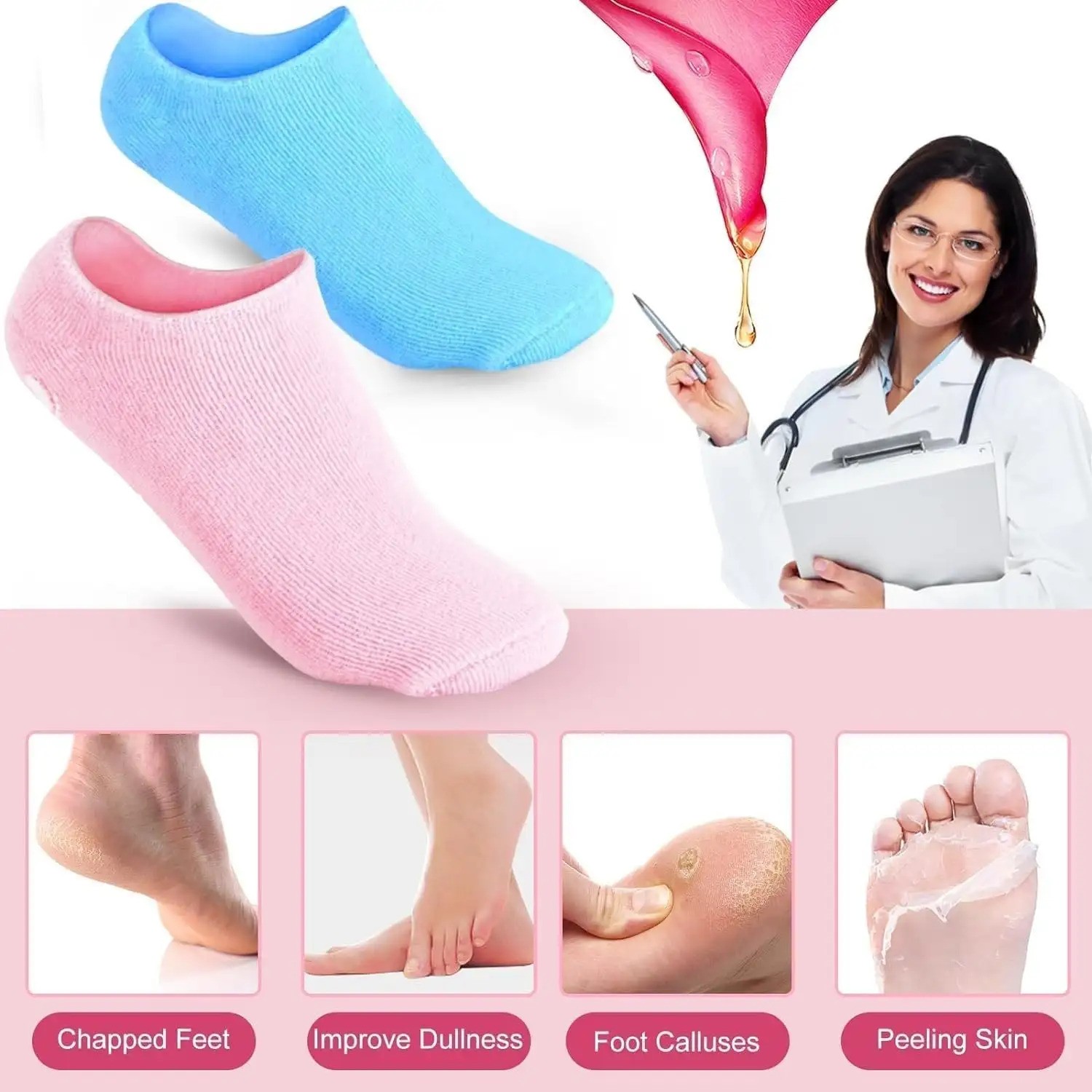 Picture of Reusable SPA Silicone Gel Socks [ 1 Pair ]