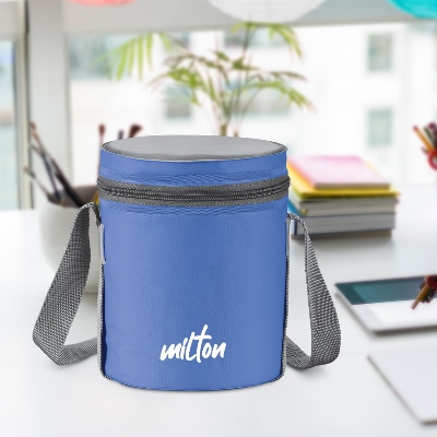 Picture of MILTON Softline Foodie Tiffin Insulated Lunch Box, Set of 3, (280 ml Each), Blue | Leak Proof | Microwave Safe | Odour Proof | Light Weight | Easy to Carry | Food Grade