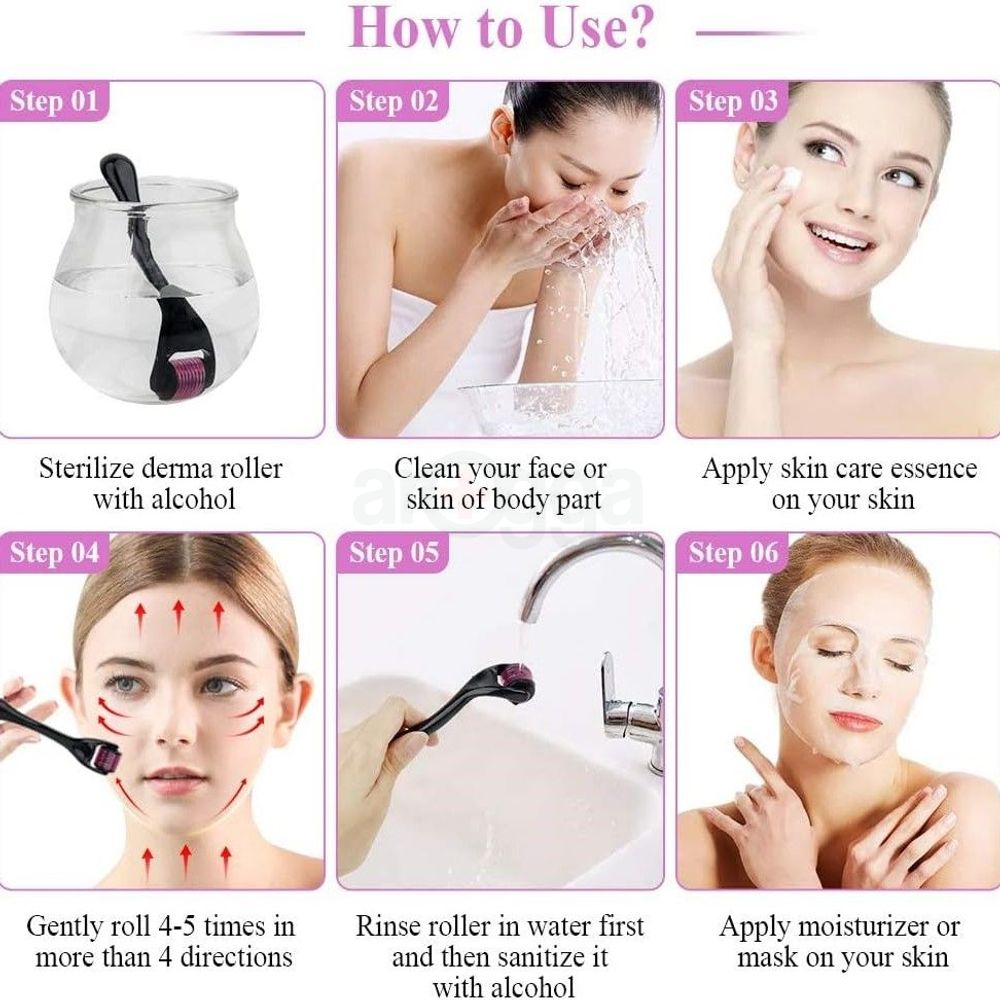 Picture of Derma Roller System 540 Needles Derma for Face and Skin Care - 0.75mm