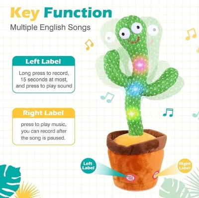 Picture of Dancing Talking Cactus Toy For Kids Talking Toys For Babies