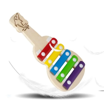 Picture of 5 Scales Xylophone Baby Infant Toy 8 Inches Musical Instrument Puzzle Toys Musical Musical Instruments Children's Gifts - Multicolor