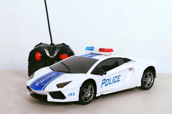 Picture of Rechargeable Remote Control Police Car Toy with 3D Lights & Music – High Speed RC Car for Kids