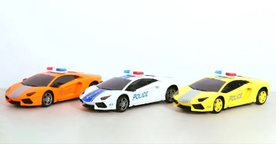 Picture of Rechargeable Remote Control Police Car Toy with 3D Lights & Music – High Speed RC Car for Kids