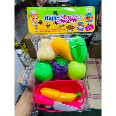 Picture of 10 Pcs Play Food Toys Cutting Fruit & Vegetable Cutter Set. Cooking Food Play Kitchen Kits Early Educational Toys For Kids