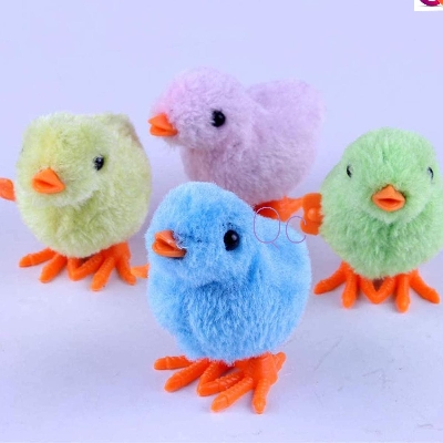 Picture of Easter Chick Wind Up Jumping Chicken Bunny Novelty Toys for Kids 4 pcs