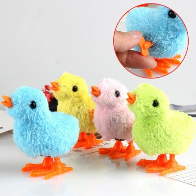 Picture of Easter Chick Wind Up Jumping Chicken Bunny Novelty Toys for Kids 4 pcs