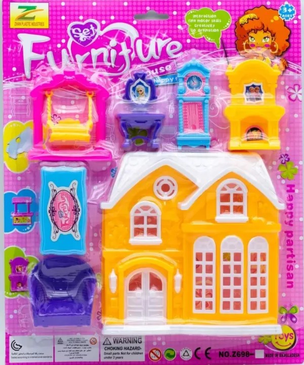 Picture of Dream House Happy Family Housewares Play Set For Kids - Doll