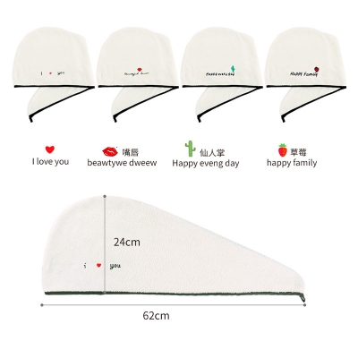 Picture of Magic Hair Wrap Bath Salon Towels Fast Drying Absorbent Cap For Women And Girls - White