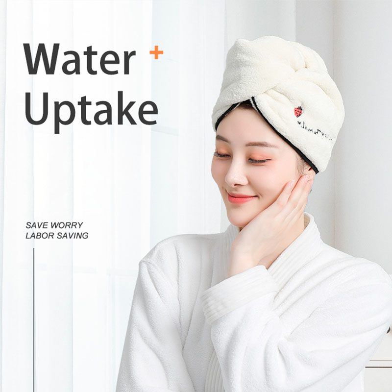 Picture of Magic Hair Wrap Bath Salon Towels Fast Drying Absorbent Cap For Women And Girls - White