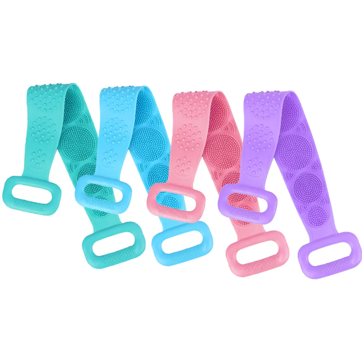 Picture of Silicone Back Bath Shower Wash Body Belt Brush Bath Towel Exfoliating Body Brush Body scrubber Tool