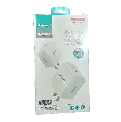 Picture of JUYUPU Q31 3.4A 1in 3 usb port Fast Charger Adapter For  SAMSUNG iphone OPPO Vivo Xiaomi Realme Oneplus Motorola Honor  Quick Charge adaptor 3.4A Q31 For iPhone Android - White