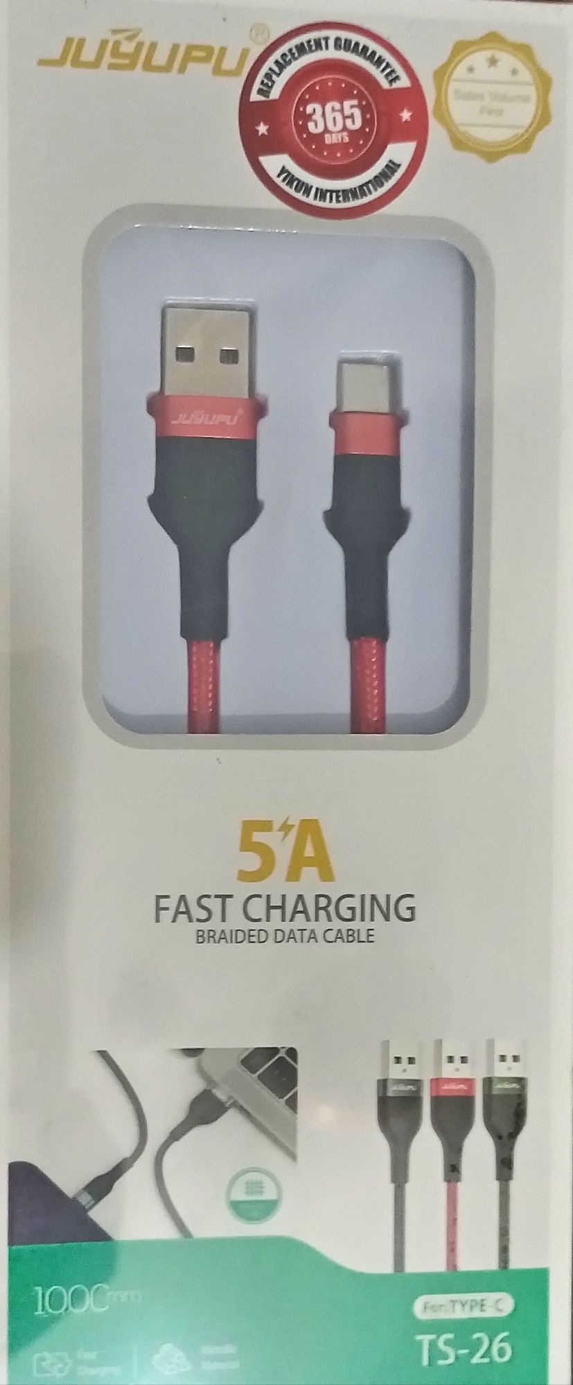 Picture of 5A Fast Charging Nylon Data Cable - Type-C, Micro, Iphone