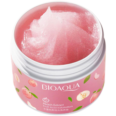 Picture of BIOAQUA Body Neck Legs Back Peach Extract Fruit Acid Exfoliating Cream Scrub 140 - Peach