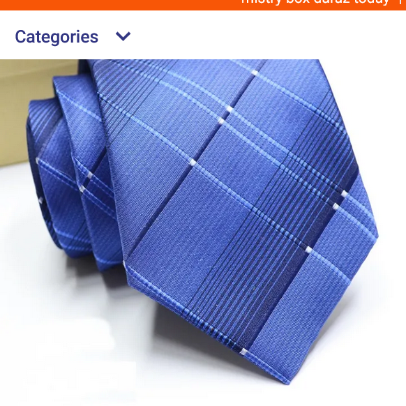 Picture of Men's Tie 8cm Zipper System Blue Colour Stripes Long Time for Professional Business Tie - Blue Stripe,Int:L