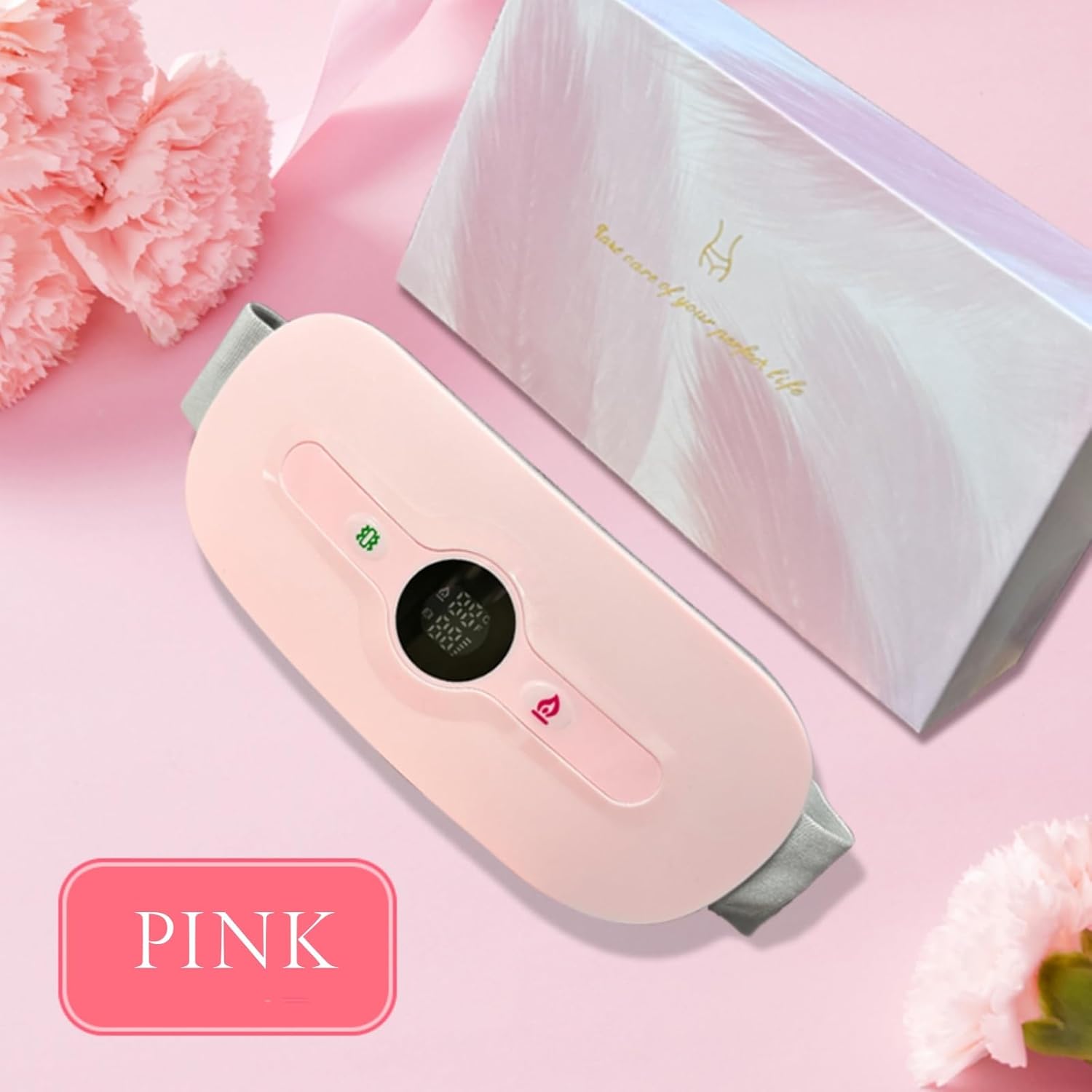 Picture of Lightweight Period Pain Relief Device Belt System with Giftbox- Pink - Pink