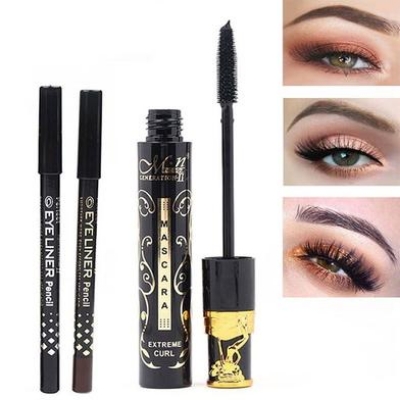 Picture of Menow Generation II Exquisite Design Extreme Curl Mascara with 2 pcs Eyeliner Pencil- M10006 - 