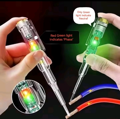 Picture of Safety Electrical Intelligent LED Voltage Tester Multifunctional Test Pen High Torque electric voltage Tester - water