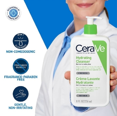 Picture of CeraVe Fragrance Free Hydrating Face Cleanser- 236ml - 