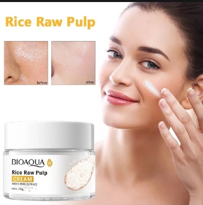 Picture of Bioaqua Rice Raw Pulp Rice Extracted Hydrating & Moisturizing Face Cream-50g - 