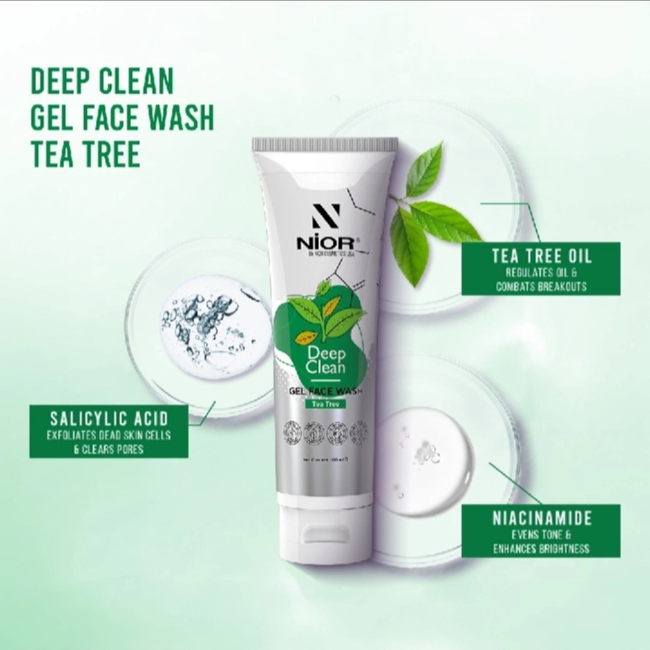 Picture of NIOR Tea Tree Deep Cleansing Gel Face Wash-100ml - 