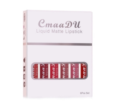 Picture of CmaaDu 6pcs/set Matte Velvet Non-Stick Cup Waterproof Not Easy To Swap Makeup Lipstick Long Lasting Lip Gloss Set - Lipstick - Lipstick Set - 