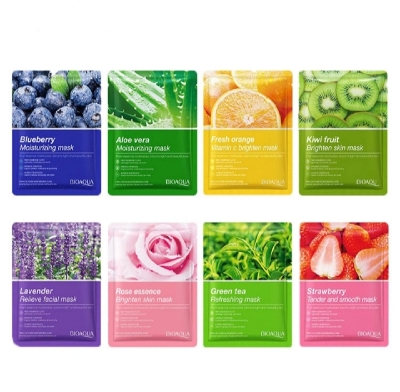 Picture of Bioaqua Plant Fruit Mask Hydrating Moisturizing Skin Color Skin Facial Sheet Mask- 25G - 