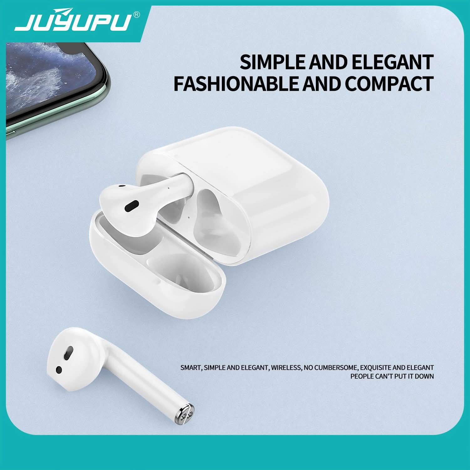 Picture of JUYUPU  M1 Earbuds_Airpods wireless TWS Earbuds - White_tws_earbuds,airpods - White