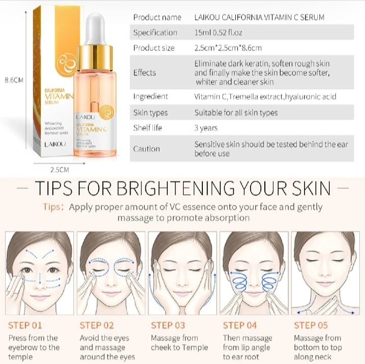 Picture of LAIKOU California Whitning & Anti Oxidant Vitamin C Serum-17ml - 