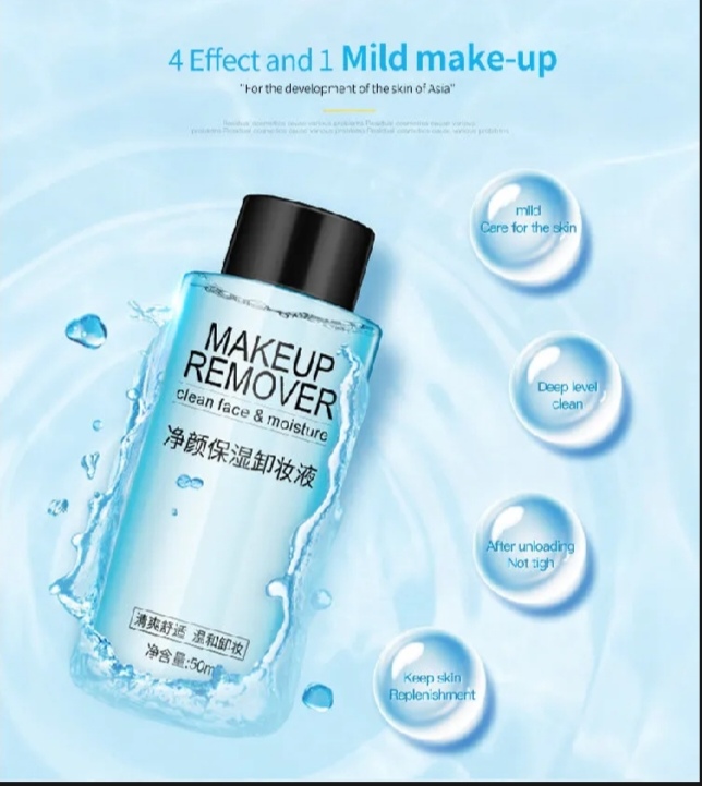 Picture of Images OEM ODM high quality facial Cleansing Moisture mild skin care liquid Makeup Remover- 50 ml - 