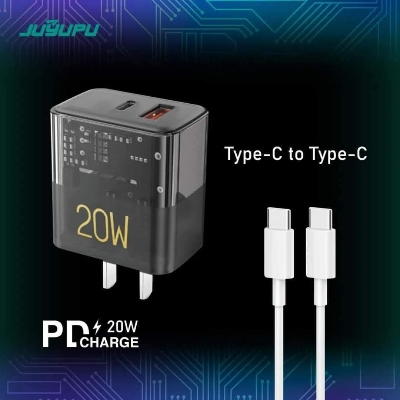 Picture of JUYUPU U15 PD 20w pd+ usb Type-C to Type-C,Type-C to Apple lightning Fast Charger Travel Charger 20watt Fast Wall Travel Chargers Adapter Cto C_20w PD - 