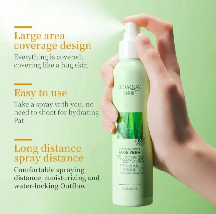 Picture of BIOAQUA Hydrating & Toning Aloe Vera Moisturizing Face Spray- 150ml - 
