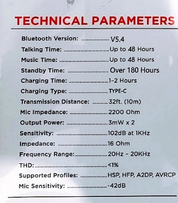 Picture of JILEMI Neckband YD23 ,display 80 Hours Music Time wireless Bluetooth 5.0  headset neckband earphones sport magnetic headset in ear earbuds stereo headphones with mic for driving running headset - Black