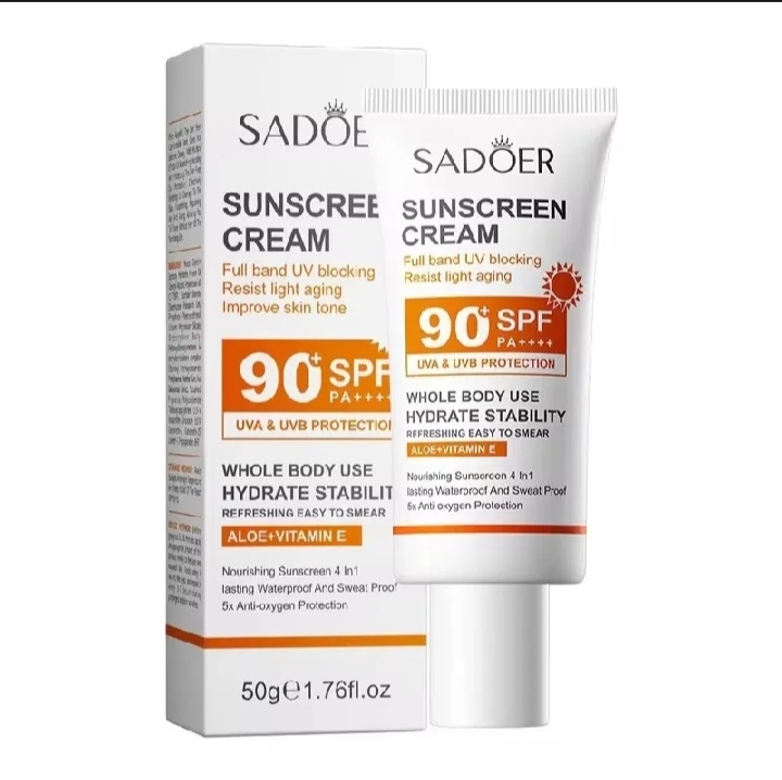 Picture of SADOER Full band UV Blocking 90 SPF PA+++ Sunscreen Cream- 50g - 
