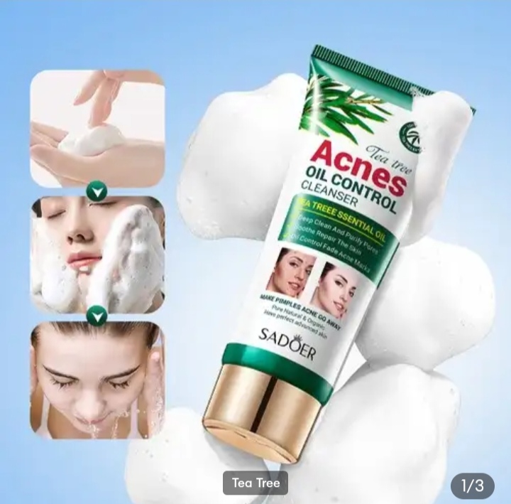 Picture of SADOER Tea Tee Pimple & Acnes Reduce Oil Control Cleanser- 100g Face Wash - 