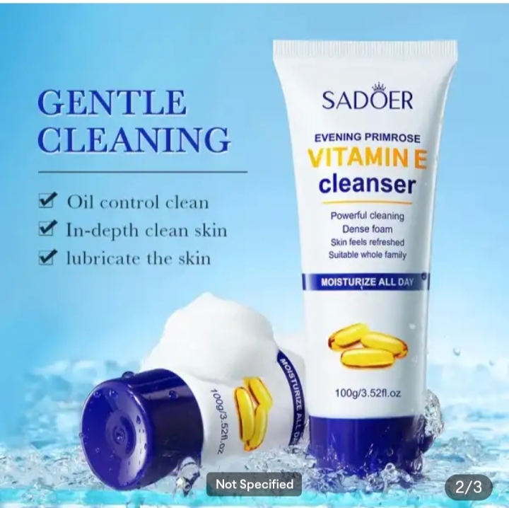 Picture of SADOER Evening Primrose Vitamin E Moisturizing Deep Cleansing Face Cleanser - 