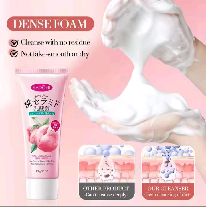 Picture of SADOER Peach Lactobacillus Gentle Cleanser-100g - 