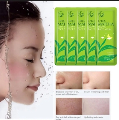 Picture of LAIKOU 5 Pcs/Set Matcha Sleeping Mask- 3g/Each - 