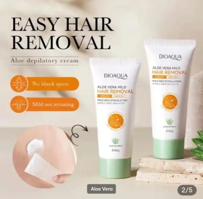 Picture of BIOAQUA Aloe Vera Mild Non Stimulating Hair Removal Cream- 60g - White