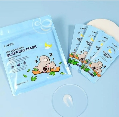 Picture of Laikou Skin Rejuvenation Sleeping Mask For Repairing & Brightening And Moisturizing-15Pcs/Pack - Face Mask - Black Mask - 