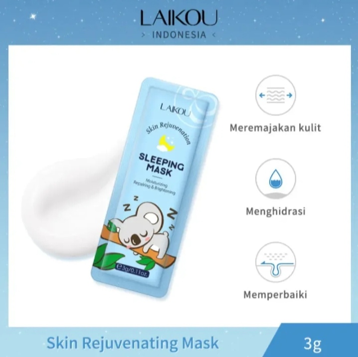 Picture of Laikou Skin Rejuvenation Sleeping Mask For Repairing & Brightening And Moisturizing-15Pcs/Pack - Face Mask - Black Mask - 