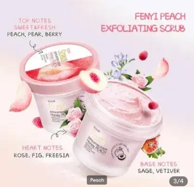 Picture of Fenyi Oil Control Cleansing Exfoliating Honey Peach Scrub-100g - Rose