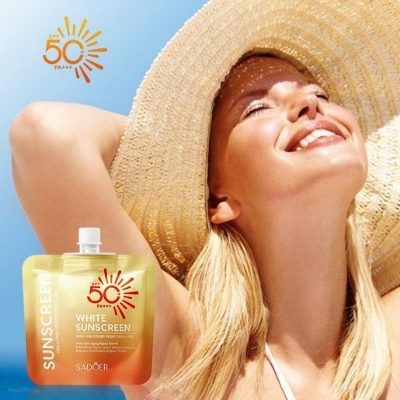 Picture of SADOER SPF 50+ PA+++ White Isolation Protection 6 in 1 White Sunscreen- 30g - 
