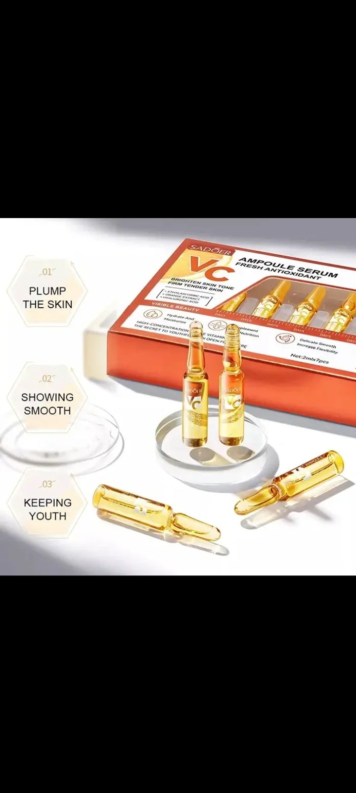 Picture of SADOER Vitamin C Freshen Antioxidant Ampoule Serum- 2mlX7 - 