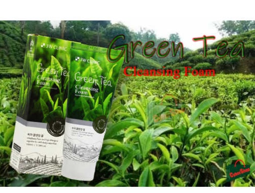 Picture of 3W Clinic Green Tea Moisturizing & Smooth Skin Cleansing Foam- Face Wash (100ml) - 