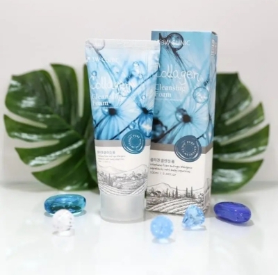 Picture of 3W Clinic Collagen Moisturizing & Smooth Skin Cleansing Foam- Face Wash (100ml) - 